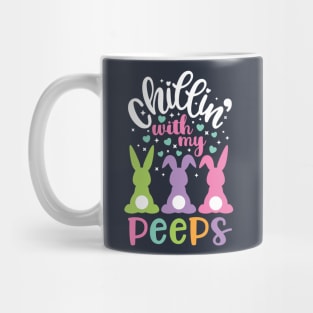 Chillin with my Peeps Funny Easter Bunny Kids Gift Mug